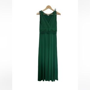 *AA Studio AA Green Sleeveless rouched waistline Maxi Dress Size 12